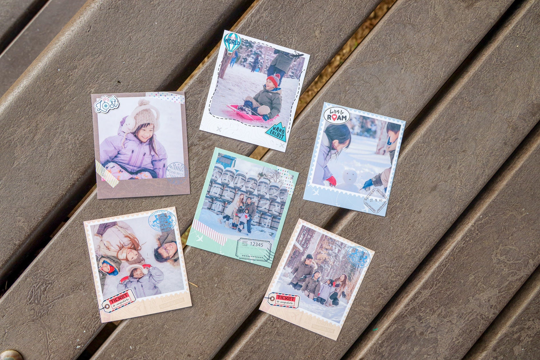 旅遊主題:方形寶麗來照片卡(8張)