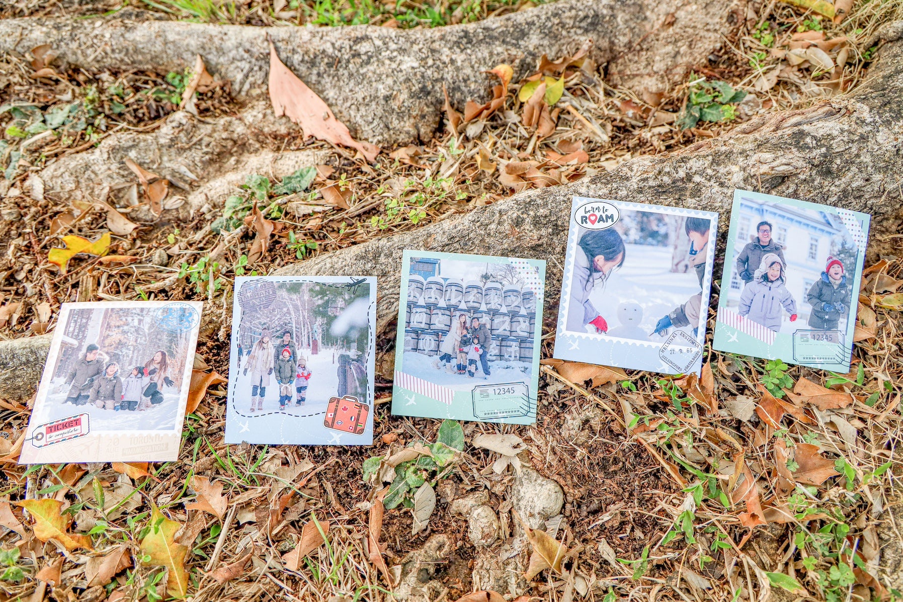 旅遊主題:方形寶麗來照片卡(8張)