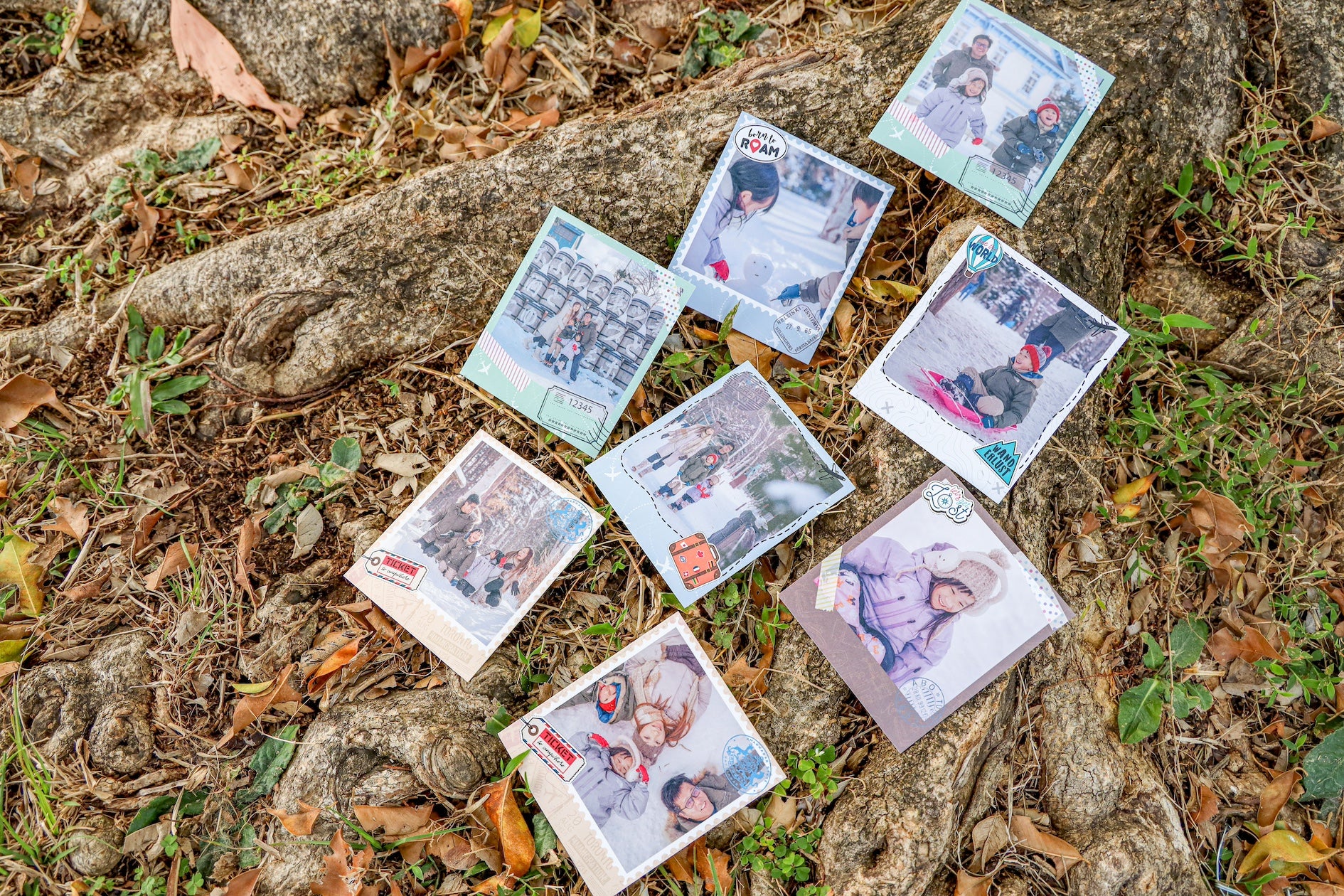 旅遊主題:方形寶麗來照片卡(8張)