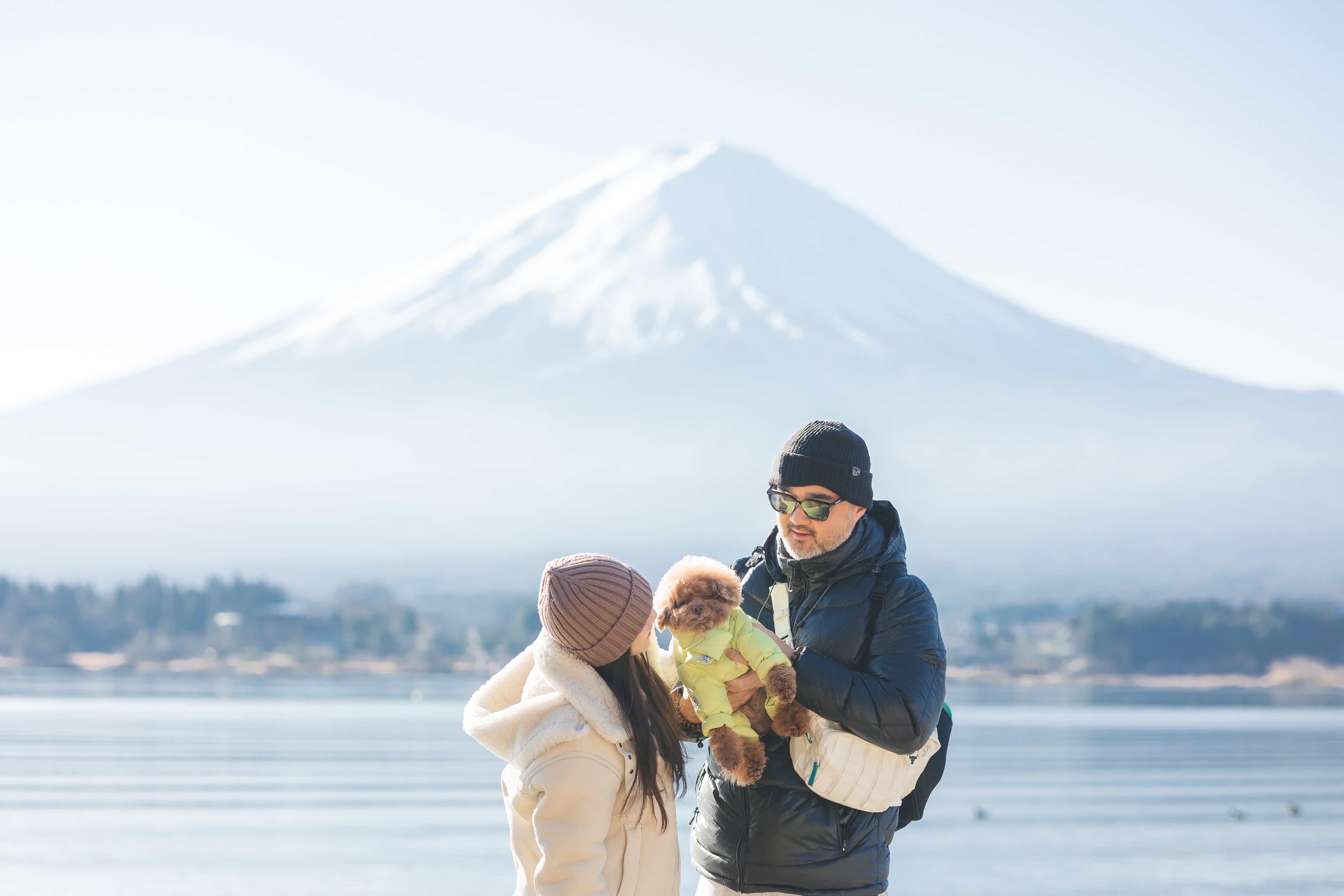在富士山下的家人與毛孩時光:Do 河口湖家庭寵物攝影