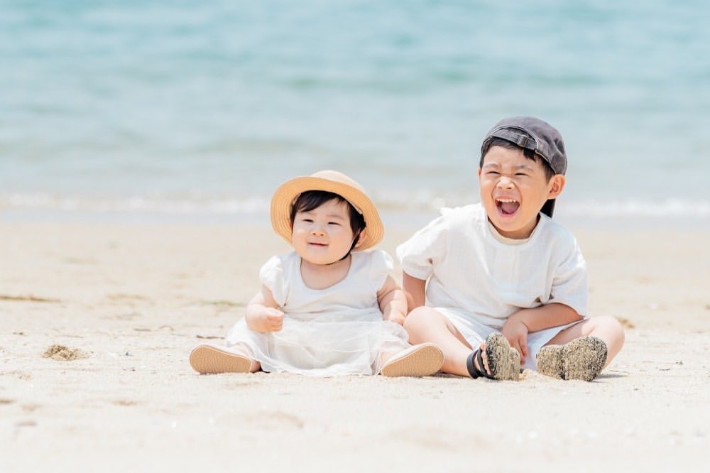 陽光與海灘:Ericka廣島家庭攝影