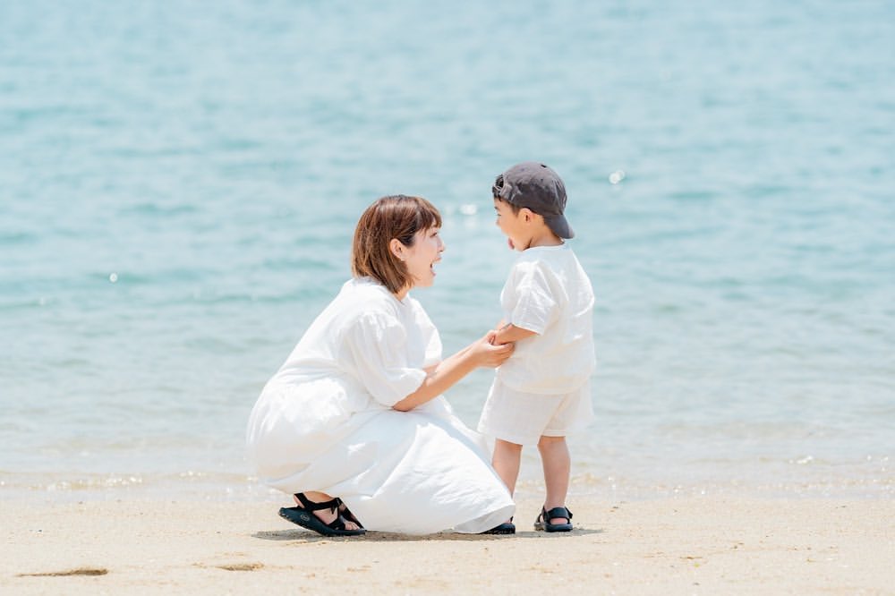 陽光與海灘:Ericka廣島家庭攝影