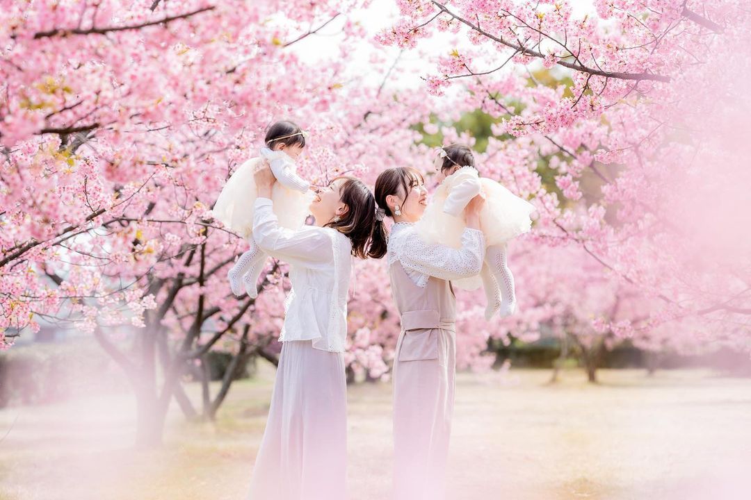 廣島櫻花樹下:Ericka捕捉珍貴家庭時刻