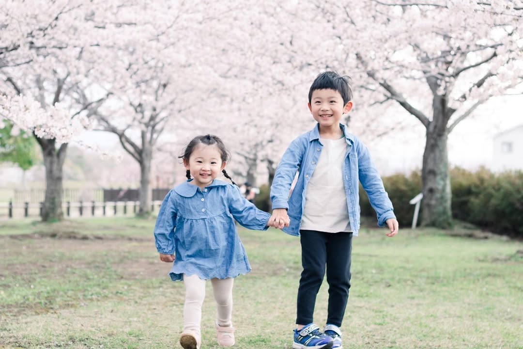 與Megumie一同在大分櫻花下留下家庭珍貴時光