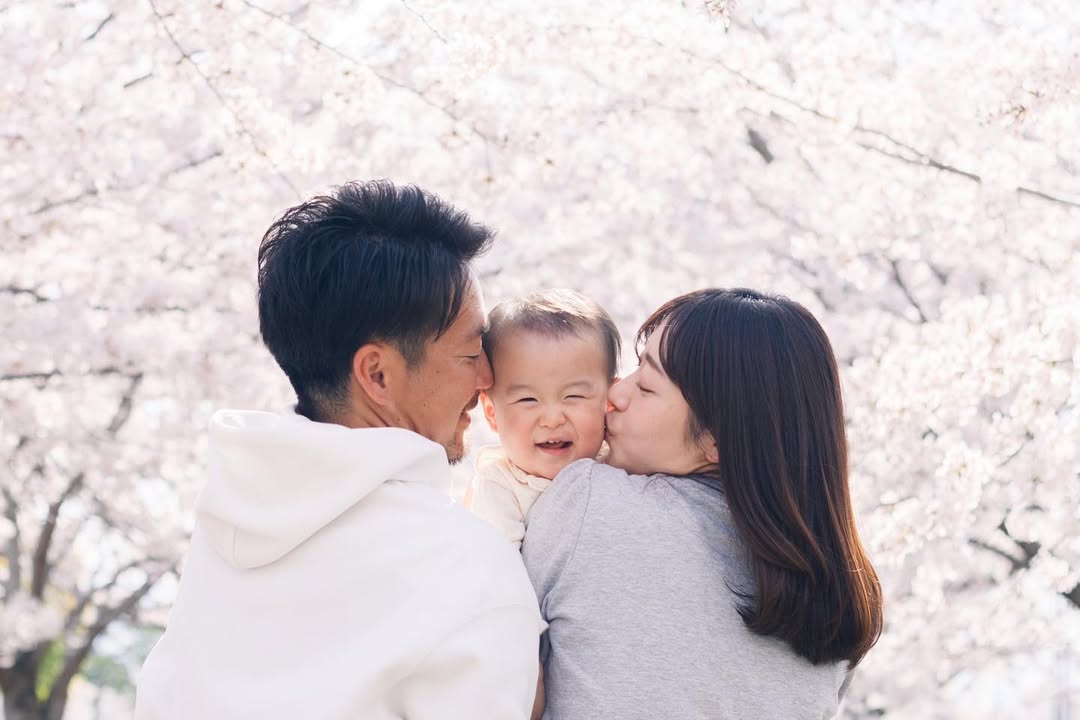 與Megumie一同在大分櫻花下留下家庭珍貴時光