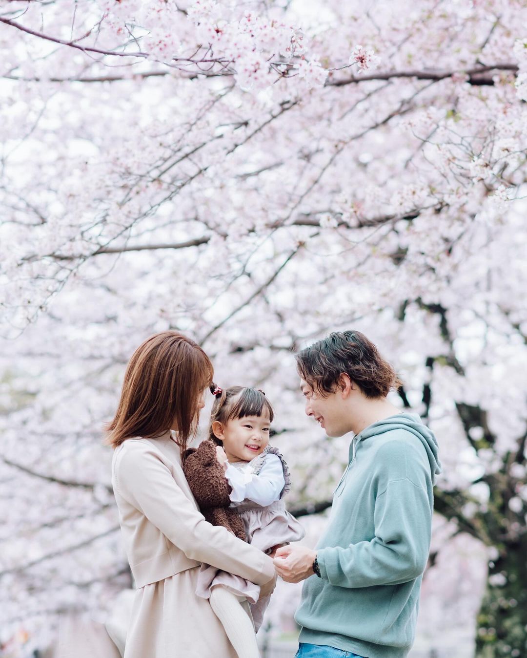 大分櫻花美景,Toko鏡頭下的全家福