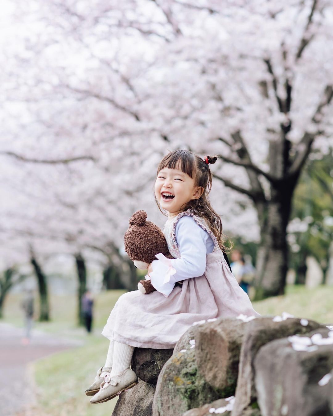 大分櫻花美景,Toko鏡頭下的全家福