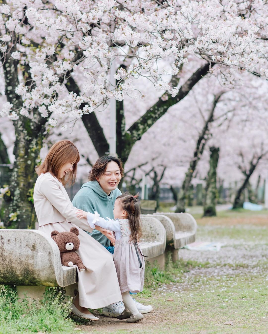 大分櫻花美景,Toko鏡頭下的全家福
