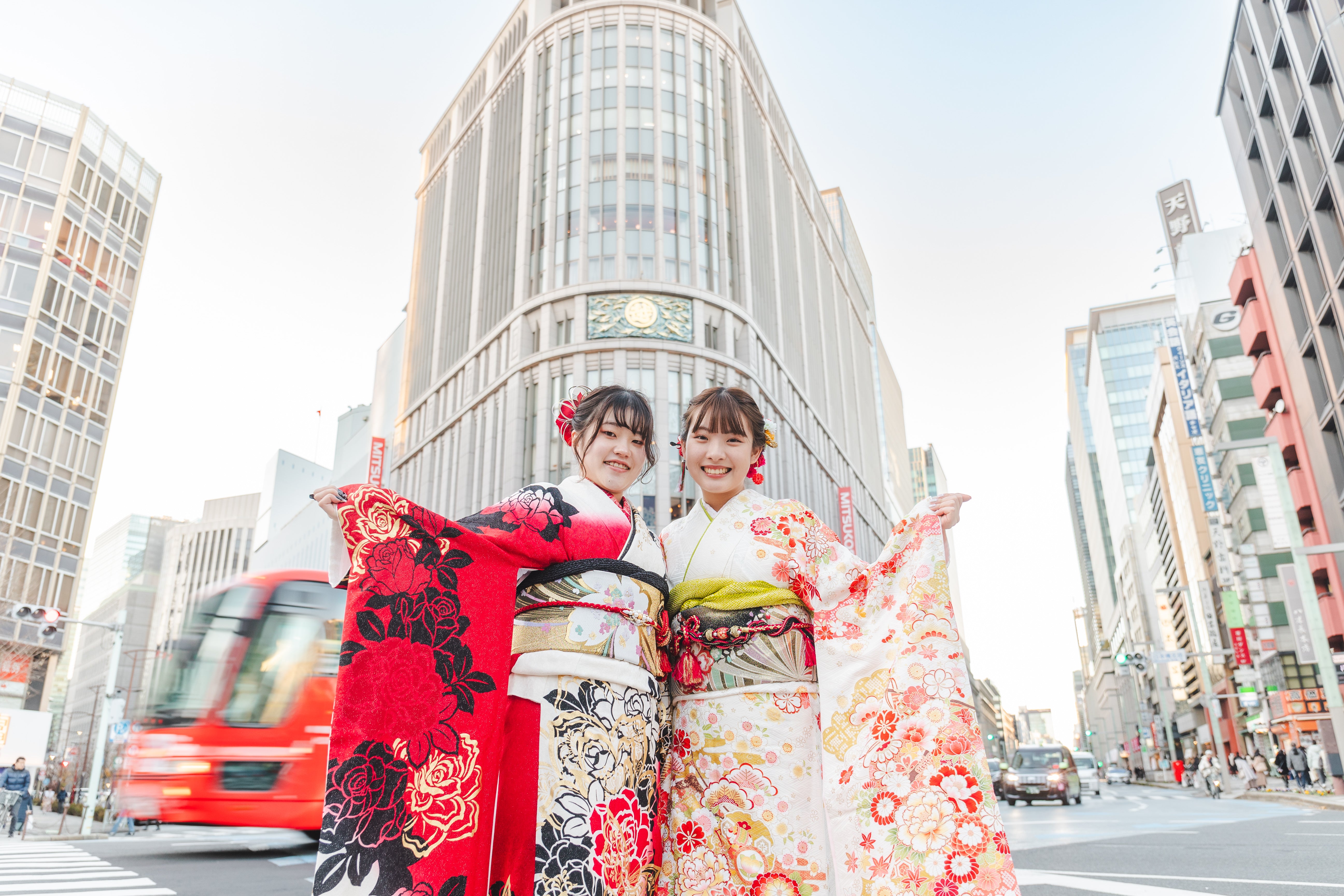 尊雅和服之美|東京街頭浪漫|好友和服寫真|Graceful Kimono Beauty | Romantic Tokyo Streetscape | Besties Kimono Portrait