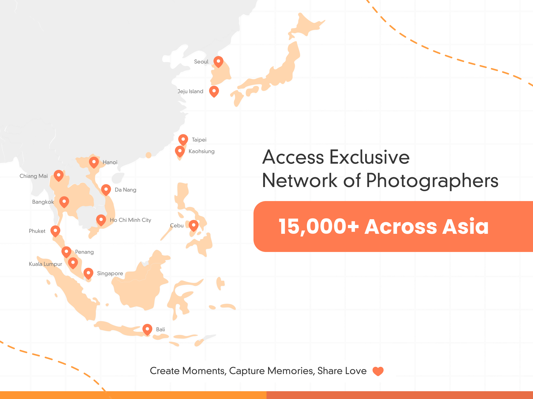 全亞洲 15,000+ 位專業攝影師任你選 🧡 加入 KaChick 回憶俱樂部,隨時隨地捕捉精彩瞬間!