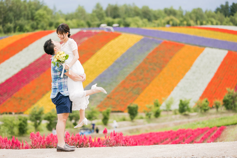 北海道富良野四季彩之丘：攝影師Tota情侶浪漫時刻