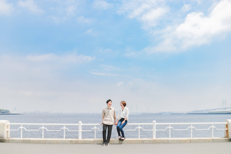 海濱漫遊｜夢幻藍海｜青春戀愛寫真｜Stroll by the Sea | Dreamy Blue Horizon | Youthful Couple Portrait