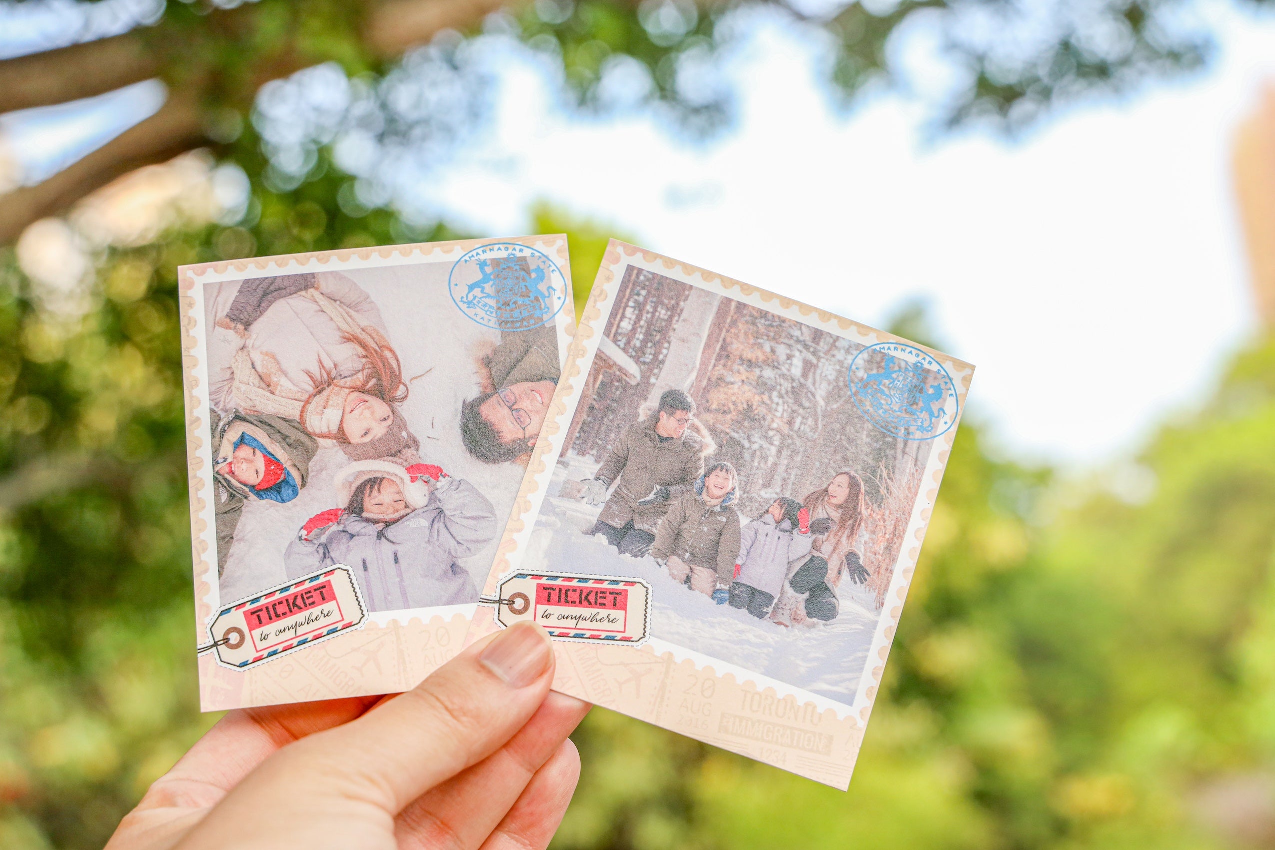 旅遊主題：方形寶麗來照片卡(8張)