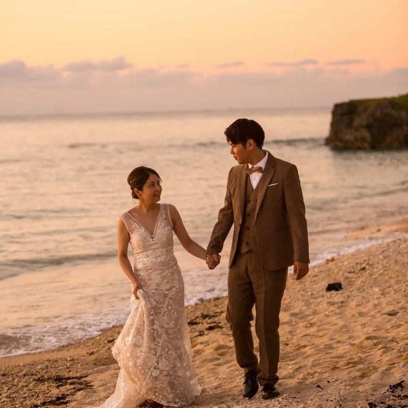 日本婚禮攝影師預約 | 沖繩情侶日落攝影
