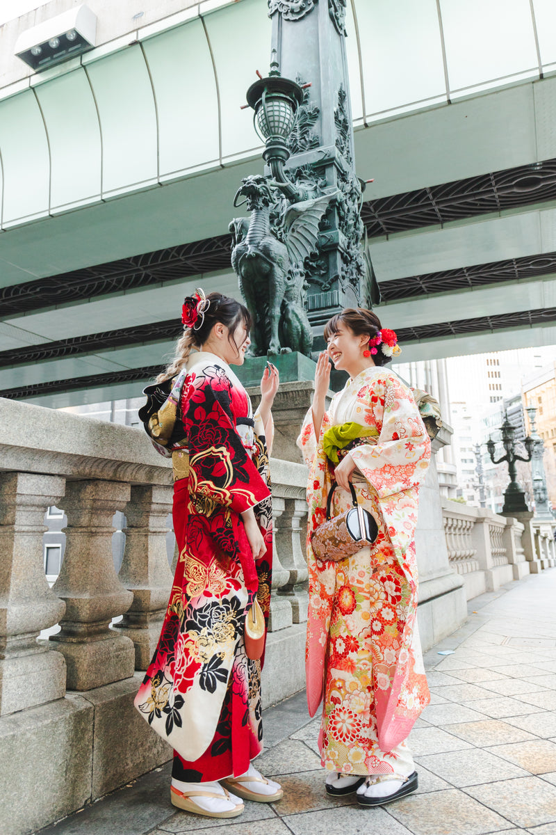 尊雅和服之美｜東京街頭浪漫｜好友和服寫真｜Graceful Kimono Beauty | Romantic Tokyo Streetscape | Besties Kimono Portrait