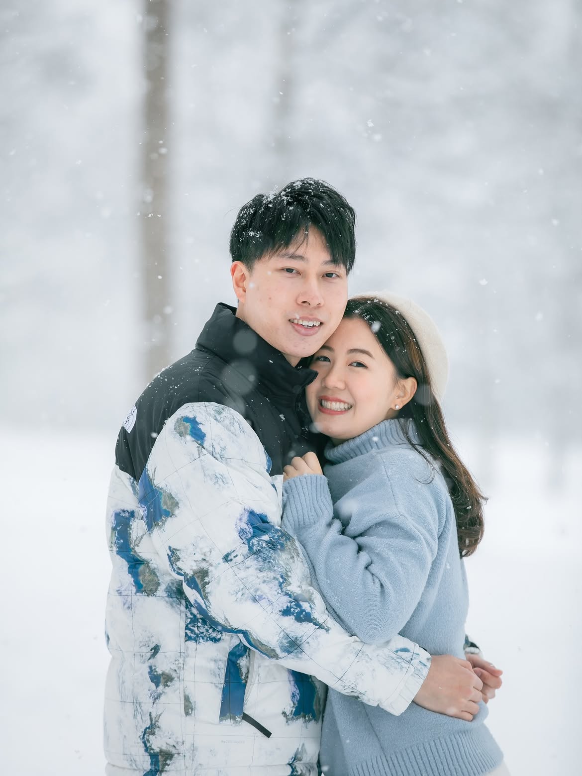 讓北海道的冬日浪漫，擁抱你們的愛情：Yuko 情侶寫真體驗