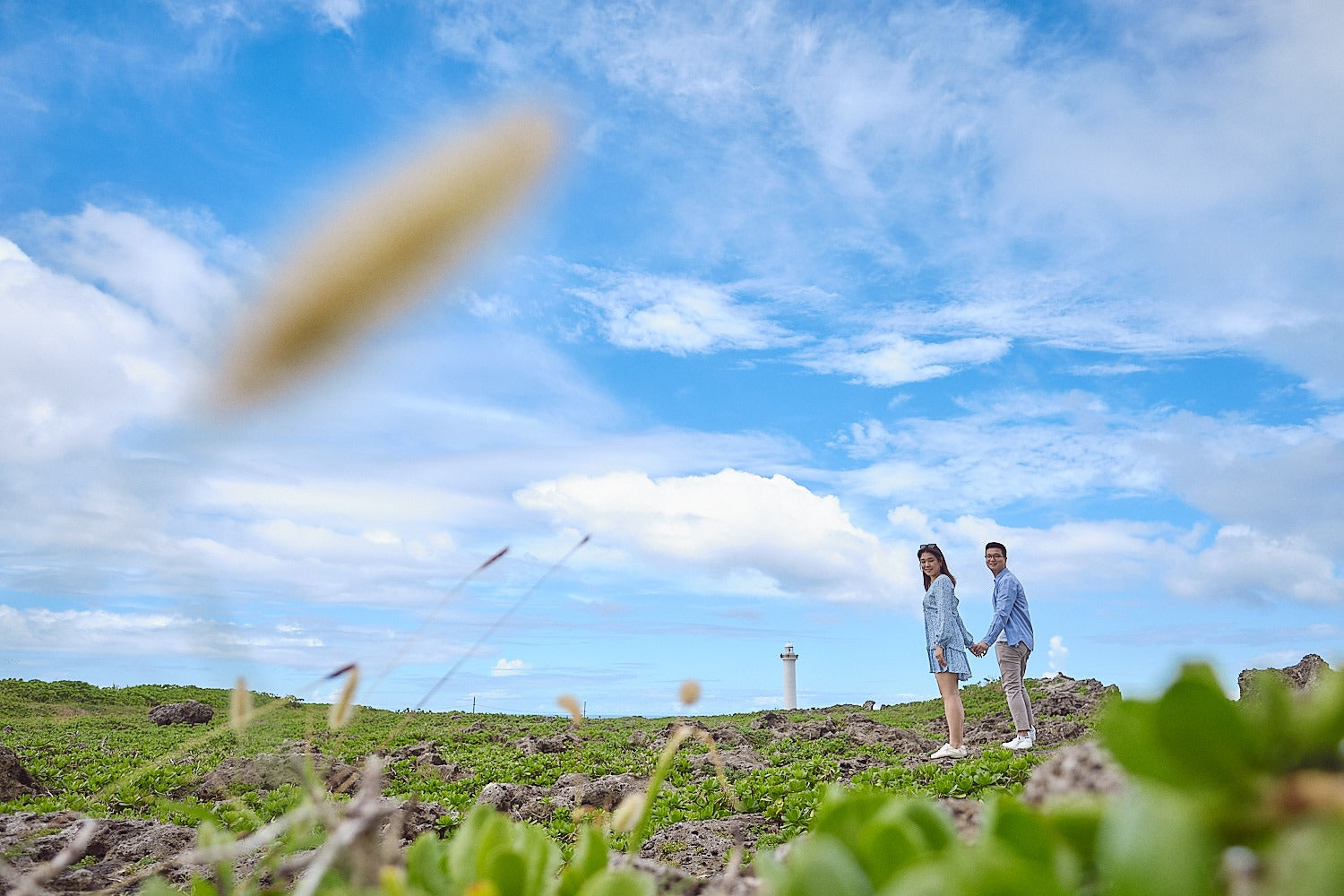 在沖繩的花海與蔚藍海景中求婚：Joe 溫柔記錄愛的開始