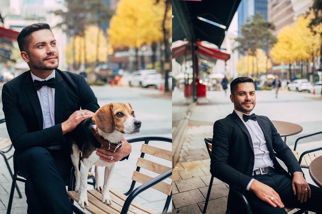 大手牽小爪：Olga 首爾情侶與毛孩寫真